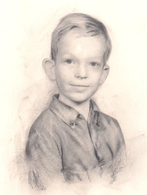 Painting of a young Mark Landis
