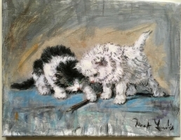 Painting of two kittens