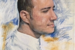 Painting of a dark-haired man