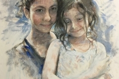 Painting of a mother and daughter